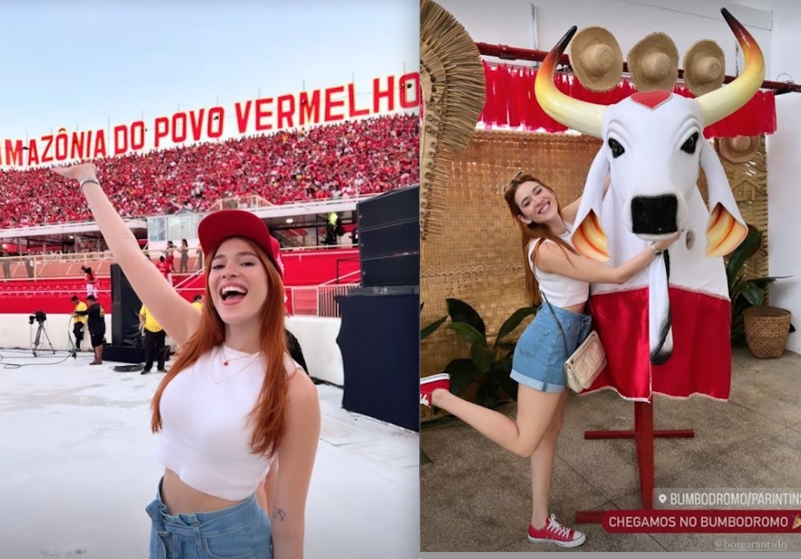 Torcedora do Garantido, Ana Clara 'surta' no 1º dia do Festival Folclórico de Parintins