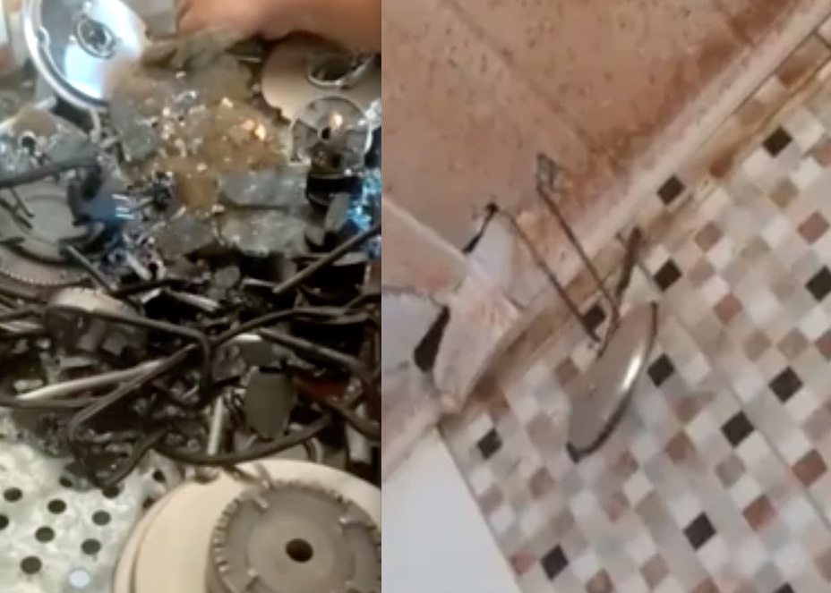 Panela de pressão explode e tampa fica 'cravada' no teto de cozinha