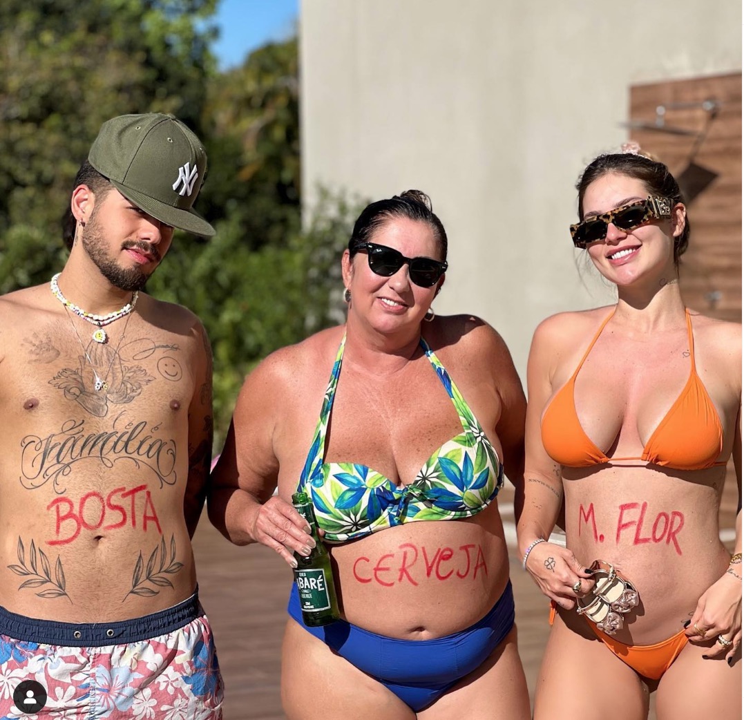 Virginia e Zé Felipe divertem internautas com foto de barriga de grávidos 