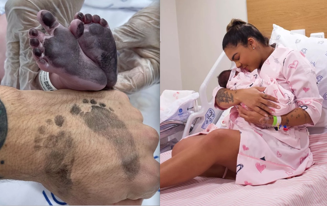 Nasce primeira filha de Biel e Tays Reis