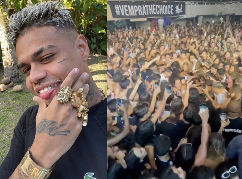 MC Cabelinho se joga em multidão, ‘esmaga’ criança e desmaia; Vídeo 