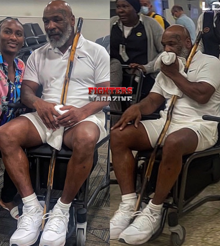 Mike Tyson é flagrado em cadeira de rodas em aeroporto e preocupa fãs