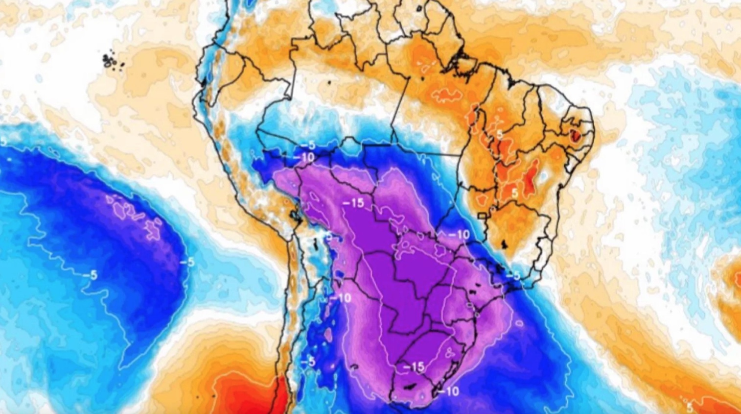 Sul do país tem chance de neve, mas calor predomina no Norte e Nordeste