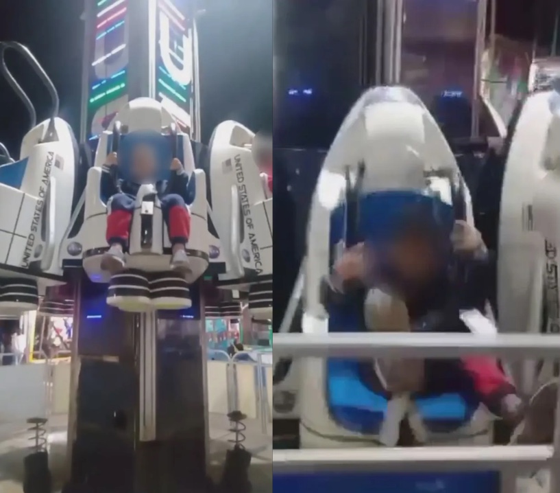 Vídeo: Brinquedo despenca em parque de diversões e deixa feridos