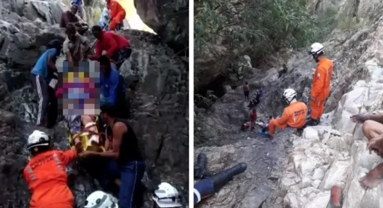 Mulher morre e outra fica ferida após pedra se desprender de cânion