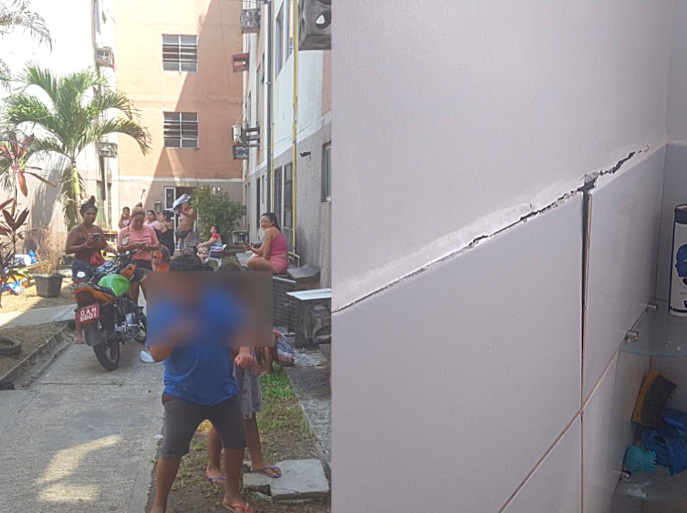 Moradores evacuam prédio do Viver Melhor por risco de desabamento em Manaus