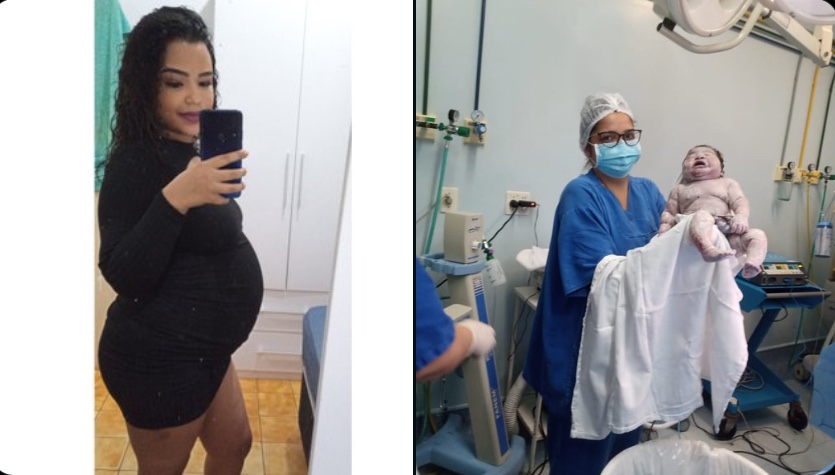 Mulher dá à luz a 'superbebê' e imagem choca internautas: 'criança nasceu cursando a faculdade' 
