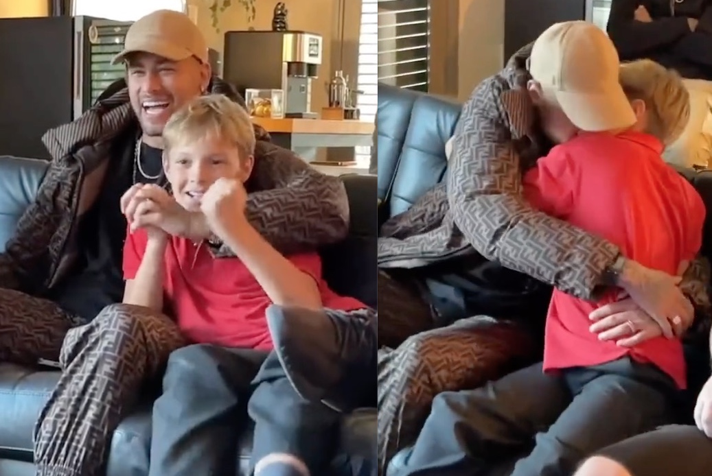Ao lado do filho, Neymar vibra ao ser convocado para a Copa do Mundo; vídeo