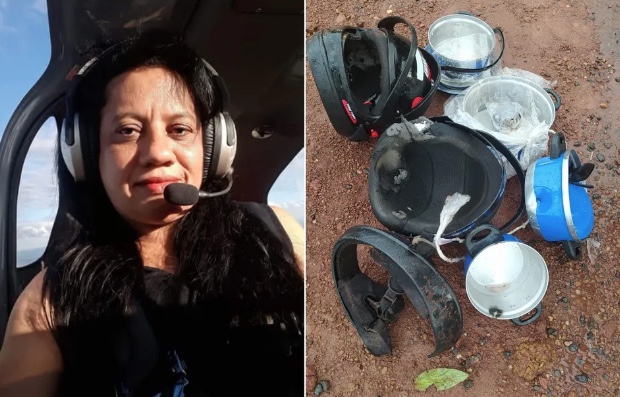 Mulher morre atingida por raio enquanto carregava panelas na garupa de moto
