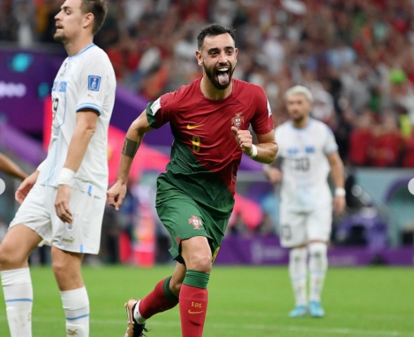 Bruno Fernandes marca e Portugal vence Uruguai por 2 a 0