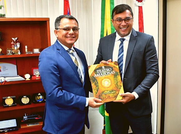 Wilson Lima visita sede do MPAM para reunião institucional com procurador