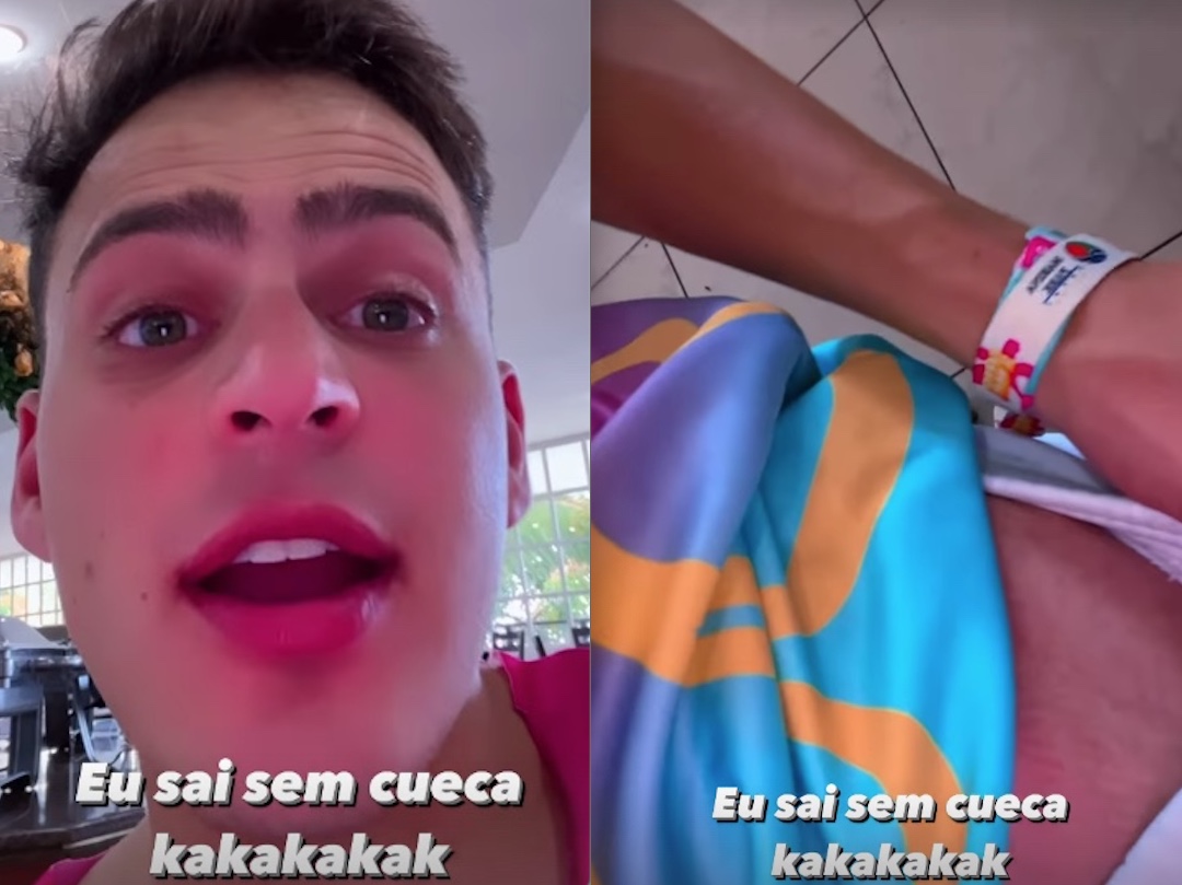 Youtuber sai sem cueca de 'Dark Room' na Farofa da Gkay 