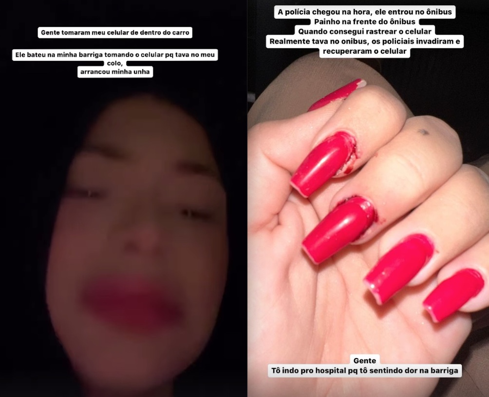 Influencer grávida é agredida com soco na barriga durante assalto 