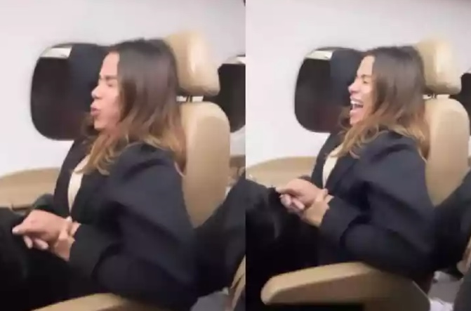 Anitta se desespera com turbulência em avião e reza o Pai Nosso 