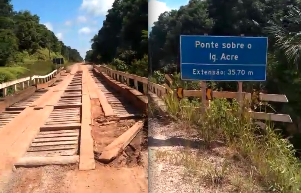 Mais uma ponte é interditada com risco de desabamento na BR-319; vídeo
