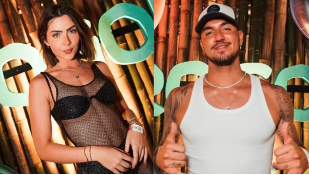 Jade Picon e Gabriel Medina são flagrados juntos em festa de Réveillon