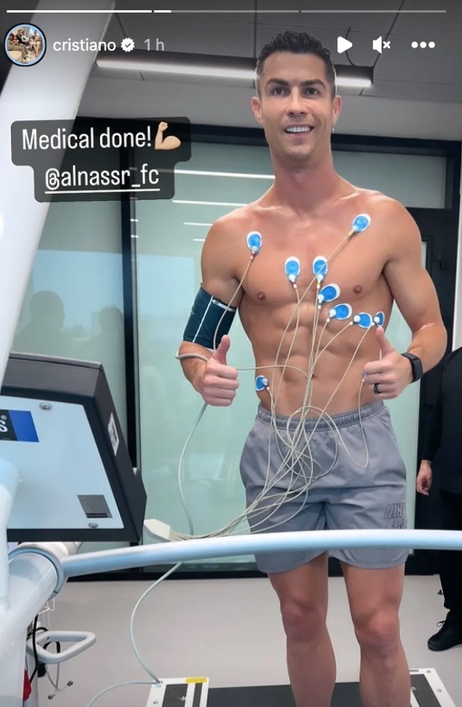 Cristiano Ronaldo passa por exames antes de ser apresentado no Al Nassr