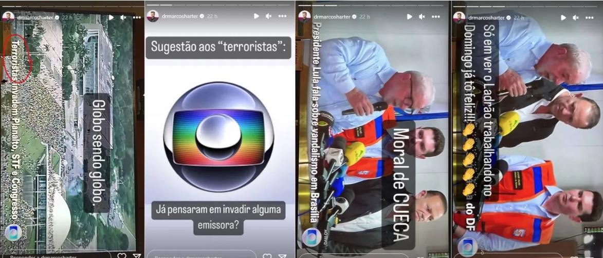 Ex-BBB Marcos Harter sugere que bolsonaristas invadam sede da TV Globo 