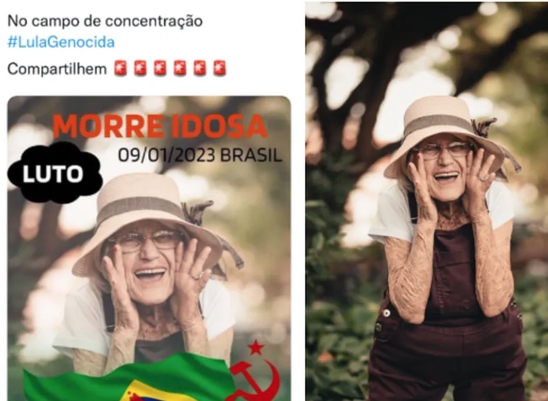 Neta se revolta após bolsonaristas associarem foto da avó em fake news