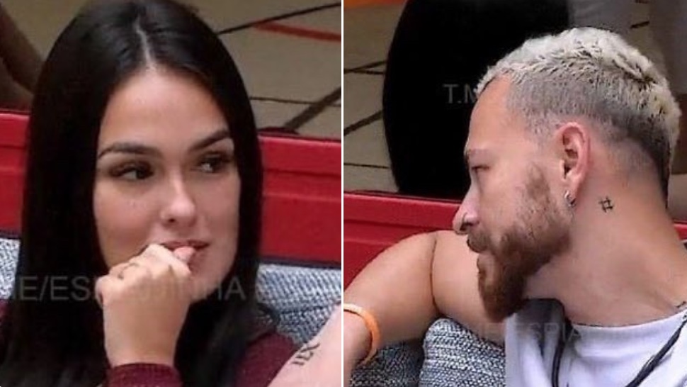 Larissa erra no português e é corrigida por Fred: 'posso te dar um toque?'