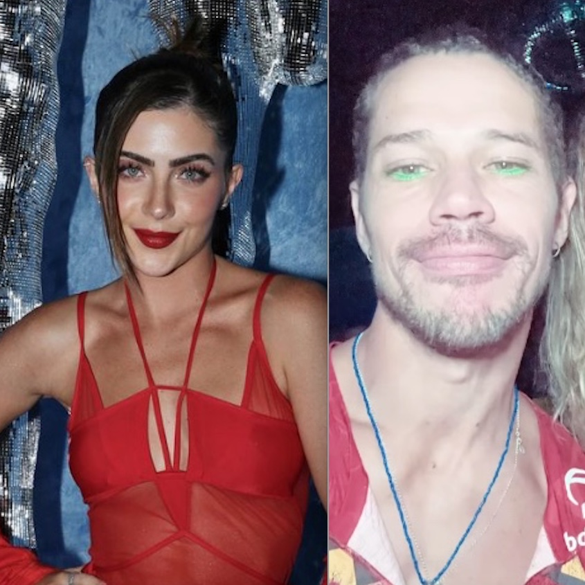 Jade Picon e José Loreto trocam beijos em camarote no carnaval carioca