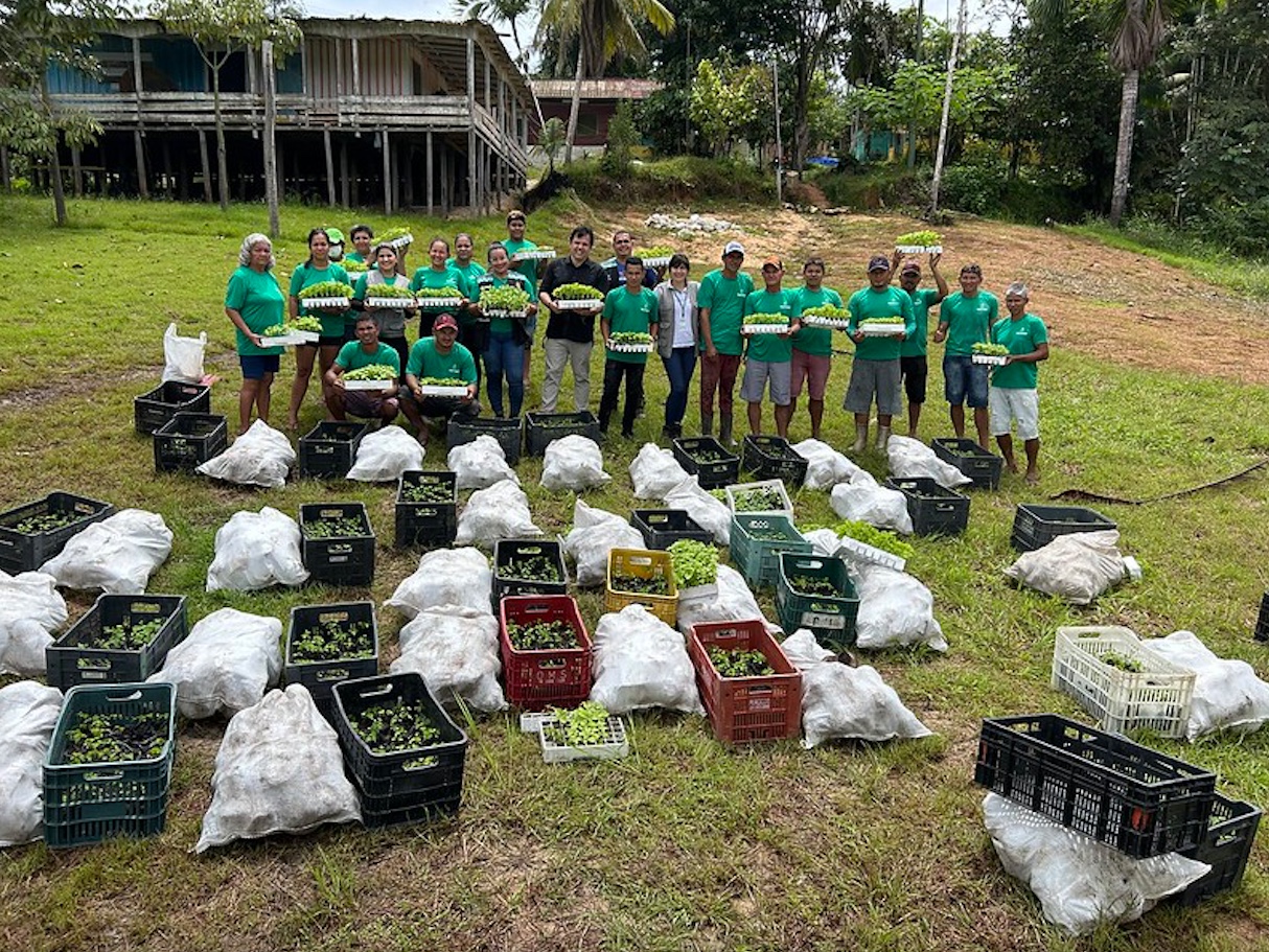 Agricultores recebem adubos, calcário agrícola e mudas em comunidade de Manaus