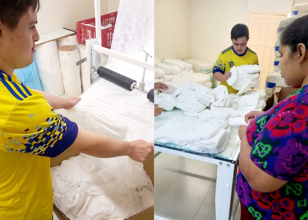 Projeto auxilia internos de abrigo em Manaus a fabricar fraldas geriátricas