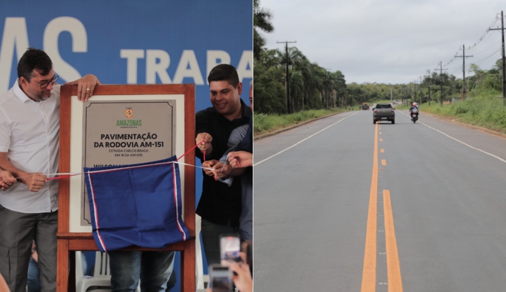 Totalmente revitalizada, Wilson Lima entrega rodovia AM-151