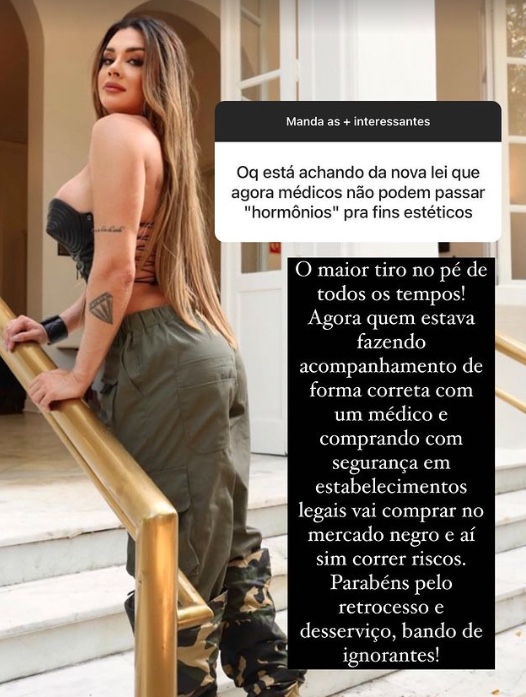 Juju Salimeni critica proibição de anabolizantes: 'bando de ignorantes'