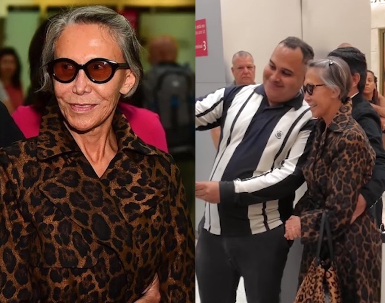 Florinda Meza, a Dona Florinda de ‘Chaves’, posa com fãs no Brasil 