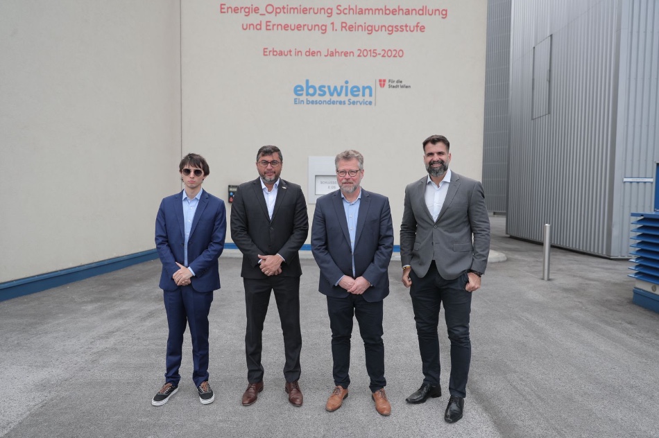 Wilson Lima e Amom conhecem sistema de tratamento de esgoto de Viena