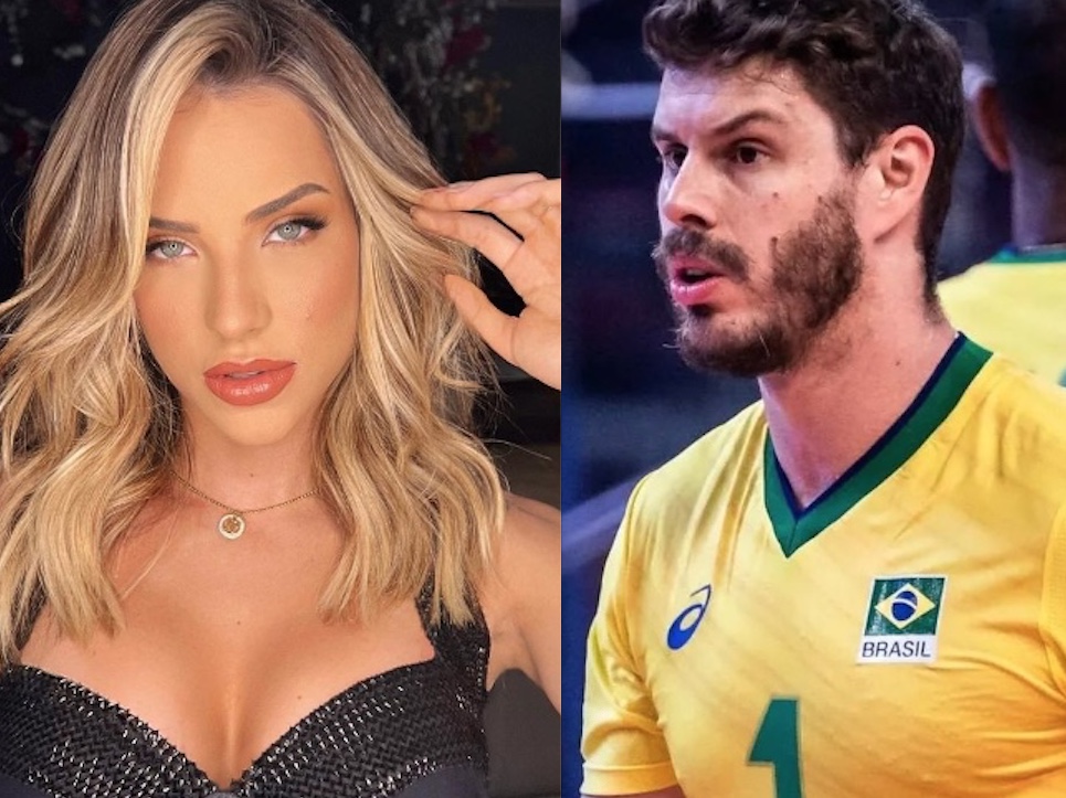 Gabi Martins é vista aos beijos com o jogador de vôlei Bruninho, diz jornal