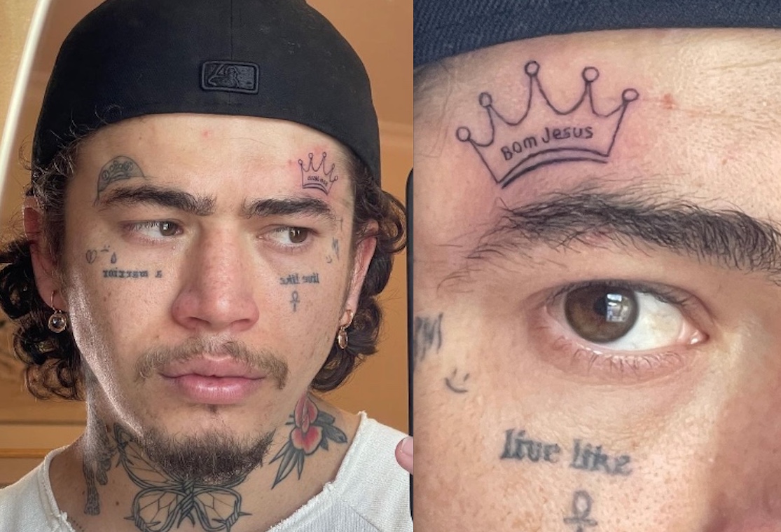Whindersson Nunes faz novas tatuagens no rosto e no braço; Veja 