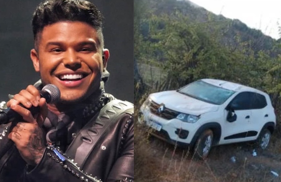 Carro com Tierry capota em estrada a caminho de show na Bahia 