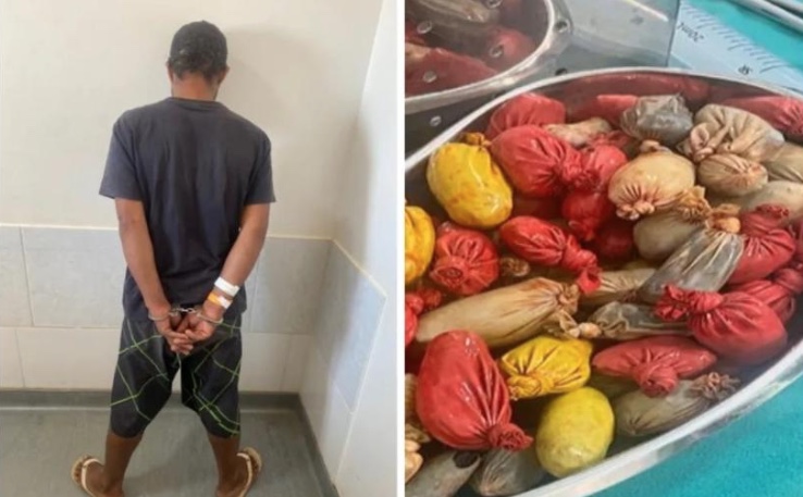 Homem engole cabos USB e 47 porções de drogas para ser preso de propósito