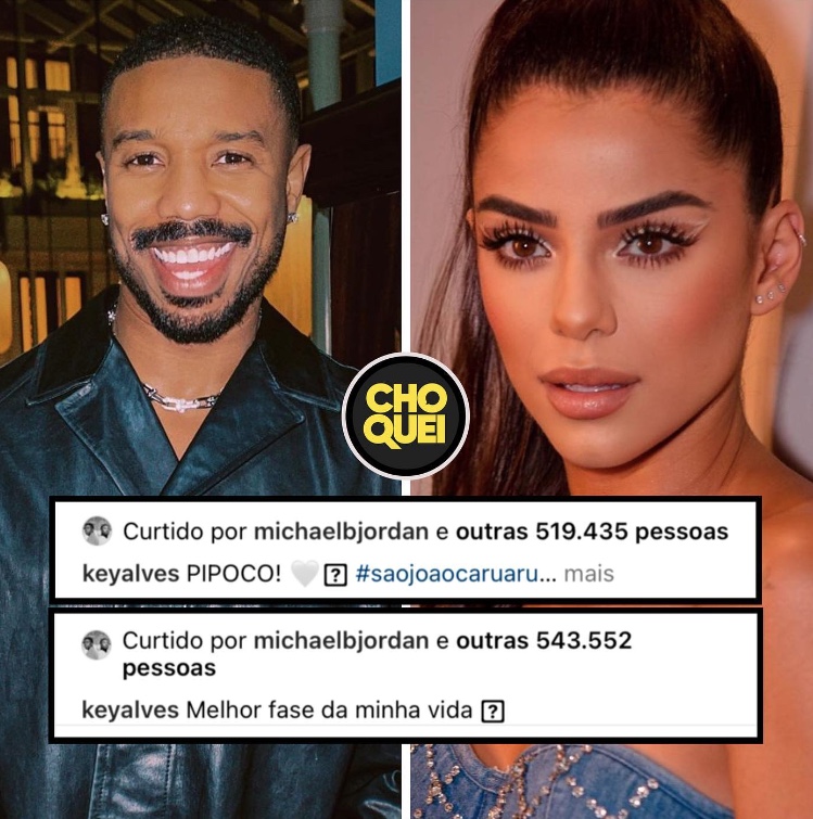Michael B. Jordan curte fotos de Key Alves e fãs da ex-BBB piram