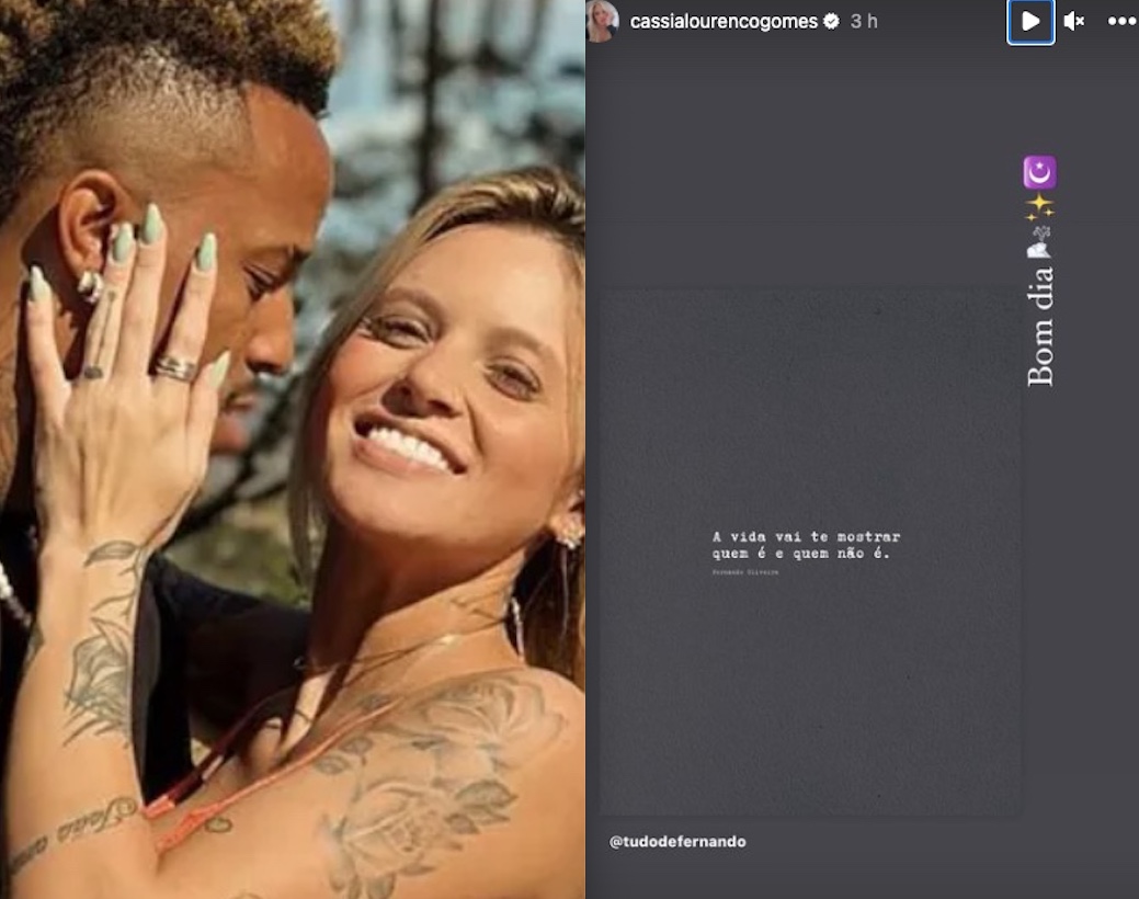 Cássia Lourenço confirma término com Militão e alfineta jogador 