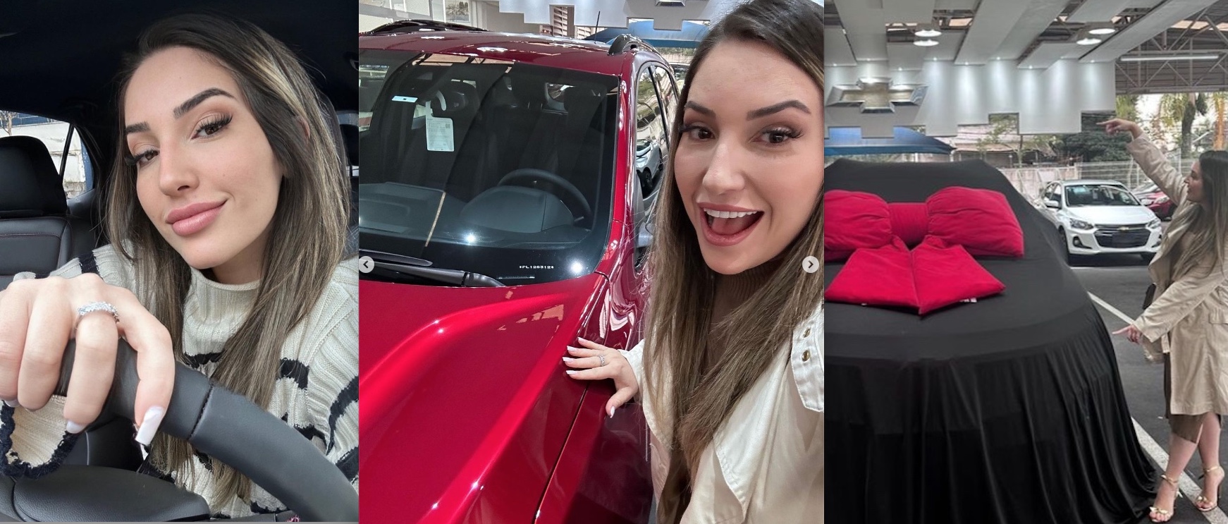 Amanda Meirelles recebe carro que ganhou na prova de resistência do BBB23
