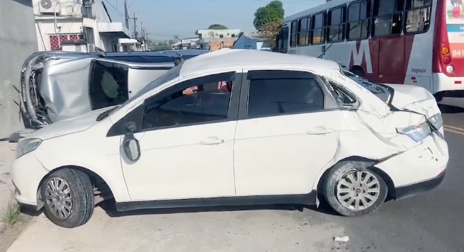 Criança fica ferida em acidente de trânsito em Manaus 