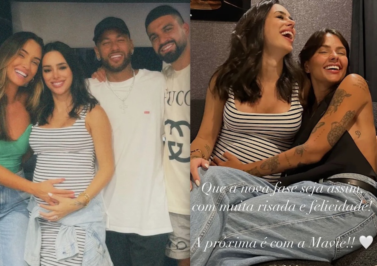 Neymar e Bruna Biancardi se despedem de Paris com festa 