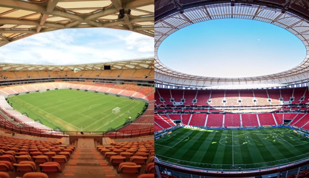 Arena da Amazônia e Mané Garrincha disputam sede de Brasil x Argentina