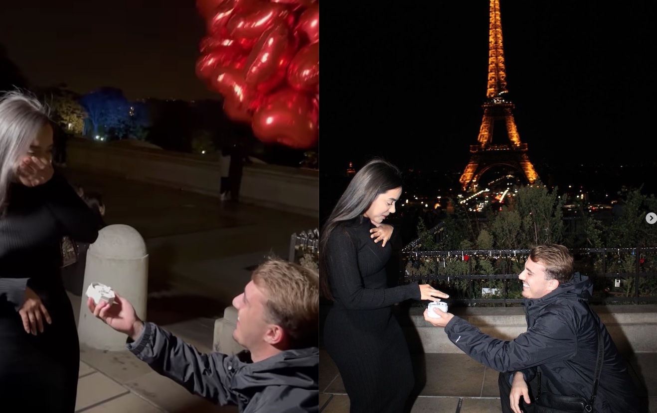 Mariely Santos, das Gêmeas Lacração, é pedida em casamento em Paris