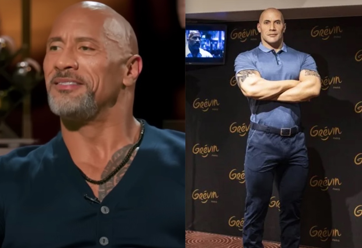 Museu muda cor de pele de Dwayne Johnson em estátua e ator reage