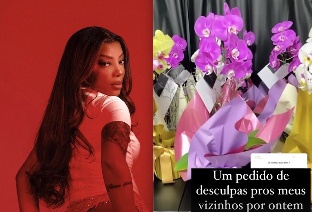 Ludmilla faz festa até amanhecer e se desculpa mandando flores a vizinhos