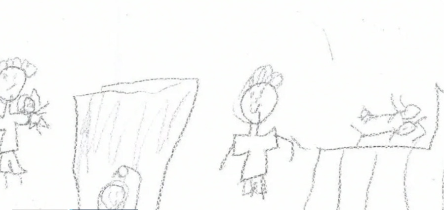 Criança de 7 anos relata em desenho estupro cometido pelo próprio pai