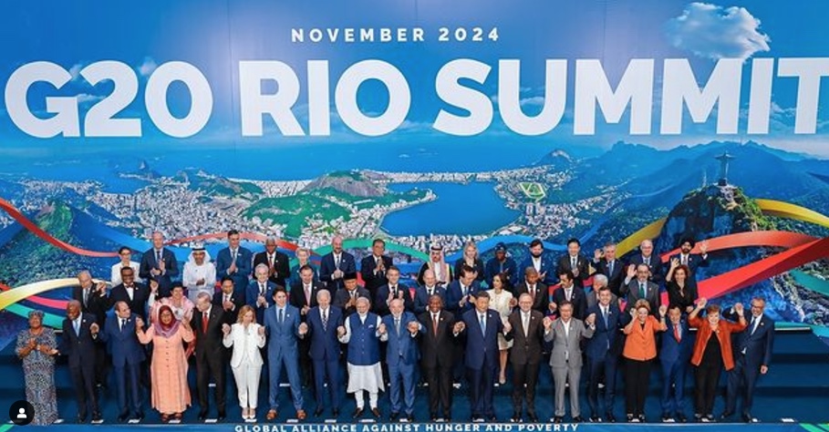 Líderes fazem nova foto oficial do G20, agora com Biden e sem Milei