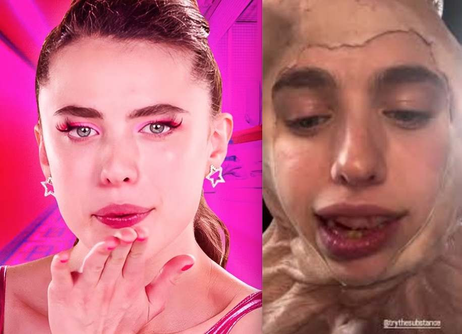 A Substância: Margaret Qualley diz que próteses faciais destruíram sua pele
