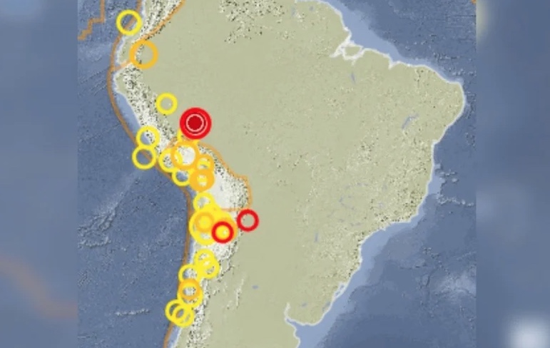 Terremoto de magnitude 5,7 atinge região da fronteira entre Brasil e Peru