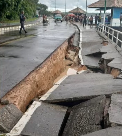 Orla de Silves é interditada parcialmente após desmoronamento 