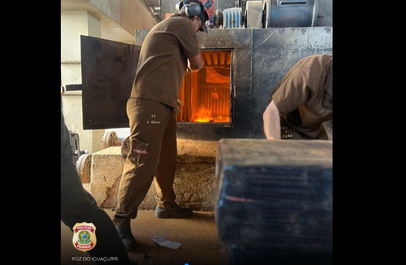 PF incinera 8 toneladas de drogas na região da Tríplice Fronteira